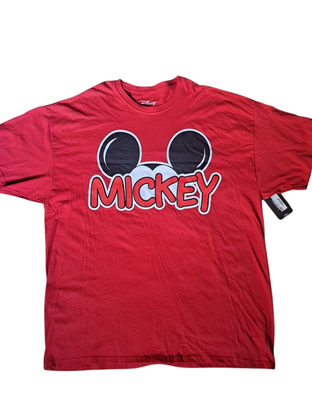 Disney Mickey Mouse T Shirt Mens 2XL Red Graphic Tee Classic Cartoon Casual